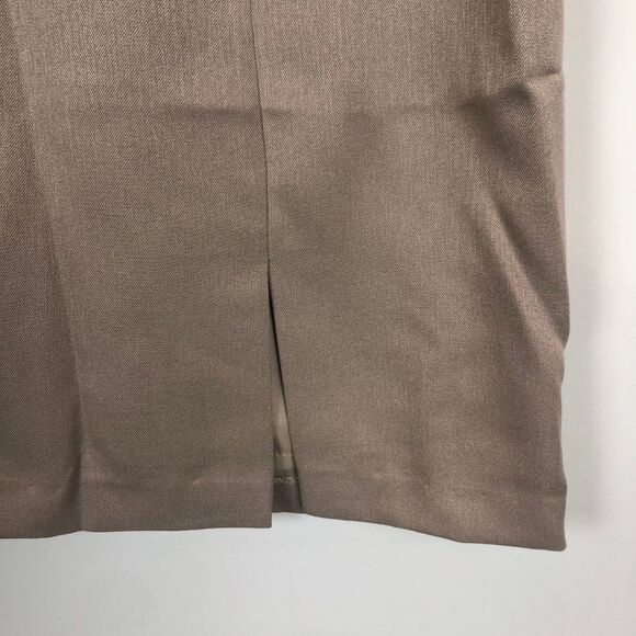 NWT Melissa Lawrence Tan Career Fully Lined Skirt - Picture 2 of 6